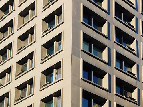 building gray concrete building office building